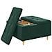 Pouf contenitore Verde Scuro 80 x 80 x 45 cm Velluto - Foto miniatura 3