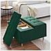 Pouf contenitore Verde Scuro 80 x 80 x 45 cm Velluto - Foto miniatura 4