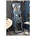 Specchio Con Cornice Onde 2-blu-mdf-60x6x160 Cm - Foto miniatura 5