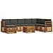 Set divani 9 pcs Naturale e Antracite Legno di Acacia Massello - Foto miniatura 1