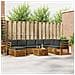 Set divani 9 pcs Naturale e Antracite Legno di Acacia Massello - Foto miniatura 2