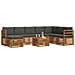 Set divani 9 pcs Naturale e Antracite Legno di Acacia Massello - Foto miniatura 3