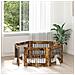 Cancello per cani con supporti 6 pcs Rovere Fumo 80 x 60 cm - Foto miniatura 2