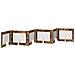 Cancello per cani con supporti 6 pcs Rovere Fumo 80 x 60 cm - Foto miniatura 4