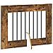 Cancello per cani con supporti 6 pcs Rovere Fumo 80 x 60 cm - Foto miniatura 5