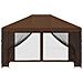 Gazebo da giardino con pareti laterali 4 × 3 m Marrone - Foto miniatura 5