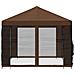 Gazebo da giardino con pareti laterali 4 × 3 m Marrone - Foto miniatura 6