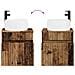 Mobile lavabo da parete Legno antico 49 x 44,5 x 66 cm - Foto miniatura 6