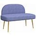 Panchina imbottita con schienale Blu Jeans 110 x 60 x 76 cm - Foto miniatura 1