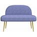 Panchina imbottita con schienale Blu Jeans 110 x 60 x 76 cm - Foto miniatura 3