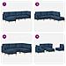 Set di divani modulari con spazio di archiviazione 5 pcs Blu - Foto miniatura 9