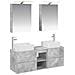 Set di mobili per il bagno 5 pcs Grigio Cemento - Foto miniatura 1