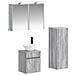 Set di mobili per il bagno 4 pcs Sonoma grigio - Foto miniatura 1