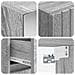 Set di mobili per il bagno 4 pcs Sonoma grigio - Foto miniatura 4