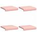 Cuscino per panchina 4 pz Tessuto Sherpa Rosa Profondità 35 cm - Foto miniatura 6