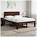 Letto matrimoniale con testiera ROSTOCK Marrone Scuro - Foto miniatura 2