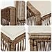 Set Divano da Giardino 7 pz 7-Numero di posti Beige polyrattan - Foto miniatura 3