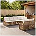 Set Divano da Giardino 7 pz 7-Numero di posti Beige polyrattan - Foto miniatura 5