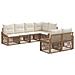 Set Divano da Giardino 7 pz 7-Numero di posti Beige polyrattan - Foto miniatura 1