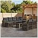 Set Divano da Giardino 10 pz Grigio e Grigio Scuro polyrattan - Foto miniatura 10