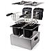 FR-6937 Friggitrice Doppia 2 x1800 Wat t 2 x3 L Zona Fredda Colore Acciaio Inossidabile - Foto miniatura 3