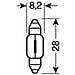 Cp. lamp. tubol. 5w Sv7 8x28mm - Foto miniatura 2