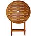 Set Bistrò Per Esterni 3 Pz Legno Di Acacia Pieghevole Rotondo - Foto miniatura 3