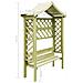 Pergola con Panca e Tetto in Legno di Pino Impregnato - Foto miniatura 4