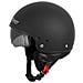 Casco Jet Scooter Moto Omologato Ece 22 Visiera Parasole Nero Opaco S - Foto miniatura 4
