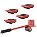 Set Per Trasporto Mobili Con Capacità Fino A 150 Kg Ruote Girevoli Antiscivolo Leva E 4 Roller Professionali Materiale Resistente Ps Abs Acciaio Ideale Per Oggetti Lung E Pesanti Facile Utilizzo Domestico - Foto miniatura 3