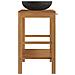 Armadietto Da Bagno In Legno Di Teak Con Lavabo In Marmo Nero - Foto miniatura 5