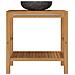 Armadietto Da Bagno In Legno Di Teak Con Lavabo In Marmo Nero - Foto miniatura 6