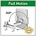 7"" - 12"" Supporto Da Parete E Mobile Full Motion Per Tablet T54 Bianco - Foto miniatura 6
