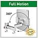 7"" - 12"" Supporto Da Parete E Mobile Full Motion Per Tablet T54 Bianco - Foto miniatura 3