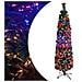 Albero Natale Artificiale Sottile Supporto 150 cm Fibra Ottica - Foto miniatura 1