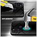 Custodia Compatibile Con Samsung Galaxy A21s - Ottica A Strisce In Opale Nero - Coperchio Protettivo In Vetro Temperato E Silicone Tpu - Foto miniatura 3