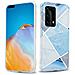 Custodia Compatibile Con Huawei P40 Pro In Marmo Grigio Bianco Blu No. 2 - Coperchio Protettivo In Silicone Tpu Con Motivo A Mosaico - Foto miniatura 1