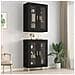 Armadietto Pensile A Parete Nero 69,5x34x90 Cm - Foto miniatura 1