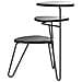 Athena Supporto Per Piante In Truciolare Laminato Pvc Marmo Nero - Foto miniatura 3