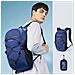 Design Antifurto Zaino Ultraleggero Pieghevole Resistente All'acqua 20-35l Blu Scuro - Foto miniatura 2