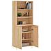 Credenza Rovere Sonoma 69,5x34x180 Cm In Legno Multistrato - Foto miniatura 3