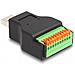 Adattatore Da Spina Usb 3.2 Gen 1 Tipo A A Morsettiera Con Pulsante (66238) - Foto miniatura 2