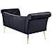 Chaise Longue Nantilly Velluto Nero - Foto miniatura 2