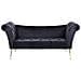 Chaise Longue Nantilly Velluto Nero - Foto miniatura 5