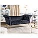 Chaise Longue Nantilly Velluto Nero - Foto miniatura 1