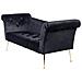 Chaise Longue Nantilly Velluto Nero - Foto miniatura 7