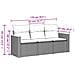 Set Divani da Giardino 3 pz con Cuscini Grigio in Polyrattan - Foto miniatura 5