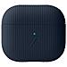 Cover Per Airpods 3 Curve In Silicone Con Texture Striata, Blu Scuro - Foto miniatura 1