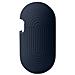 Cover Per Airpods 3 Curve In Silicone Con Texture Striata, Blu Scuro - Foto miniatura 4