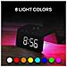 Wcc01bk 2in1 Large Digit Alarm Clock With 10w Wireless Charger & Rgb Color Lamp Black - Foto miniatura 2